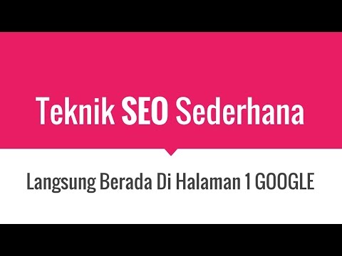 Teknik SEO PALING SEDERHANA Langsung Masuk Page 1 Google